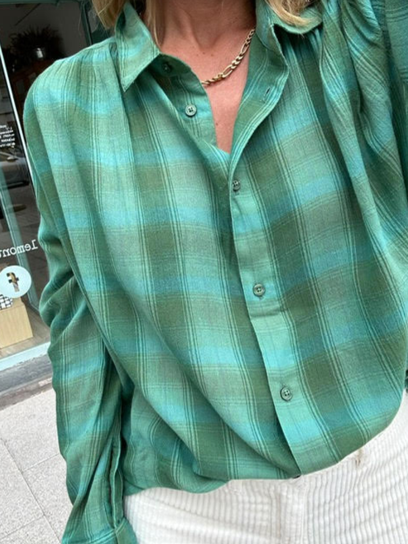 camisa cuadros verdes